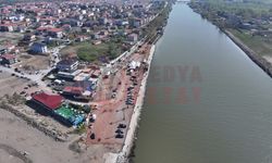 Nehrin denizle buluştuğu noktada çalışmalar törenle başladı