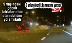 9 yaşındaki çocuk taklalar atan otomobilden yola fırladı