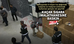 Kaçak sigara imalathanesine baskın!