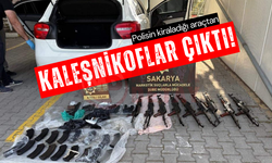 Polis memurunun kiraladığı otomobilden kaleşnikoflar çıktı!
