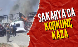 Sakarya'da korkunç kaza: Araçlarda yangın çıktı!