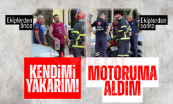 Ekipleri görünce kendini yakmaktan vazgeçti!