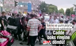 Cadde boks ringine döndü!