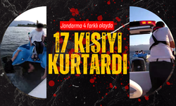 Jandarma 4 farklı olayda 17 kişiyi kurtardı