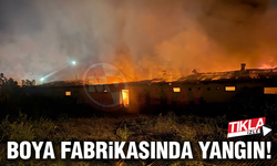 Boya fabrikasında yangın!