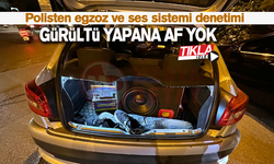 Polisten egzoz ve ses sistemi denetimi