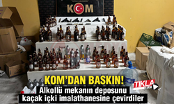 Alkollü mekanın deposunu kaçak içki imalathanesine çevirdiler