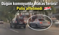 Düğün konvoyunda makas terörü!