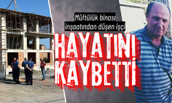 Müftülük binası inşaatından düşen işçi hayatını kaybetti!