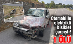 Otomobille elektrikli bisiklet çarpıştı!  1 ölü
