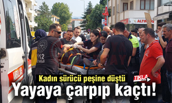 Yayaya çarpıp kaçtı!