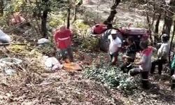 Devrilen traktörün sürücüsü hayatını kaybetti