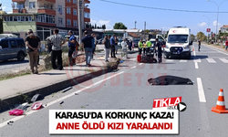 Karasu'da korkunç kaza! Anne öldü kızı yaralandı