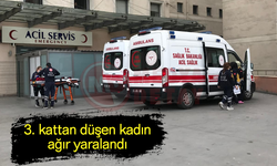 3. kattan düşen kadın ağır yaralandı