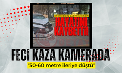 Yaşlı kadının hayatını kaybettiği kaza kamerada!