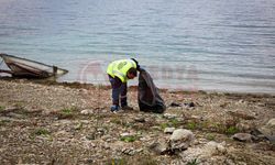 Sapanca Gölü kıyılarında ekosistemi koruyan temizlik çalışması sürüyor