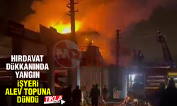 Hırdavat dükkanında yangın!