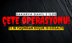 Sakarya'da çete operasyonu: 5'i 18 yaşından küçük!