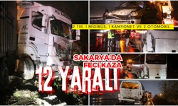 Sakarya'da feci kaza: 12 yaralı!