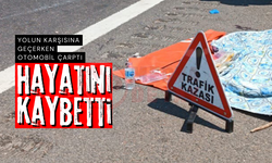 Yolun karşısına geçerken otomobil çarptı: Hayatını kaybetti!