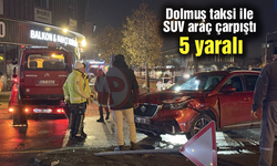 Dolmuş taksi ile SUV araç çarpıştı! 5 yaralı