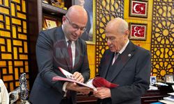 Başkan Alkaş Saha Raporunu MHP liderine sundu