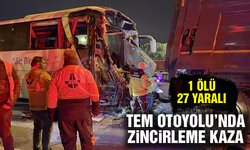 TEM'de zincirleme kaza! 1 Ölü 27 Yaralı