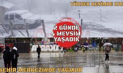 Sakarya'da şehir merkezinde yağmur, yüksek kesimlerde kar etkili oluyor