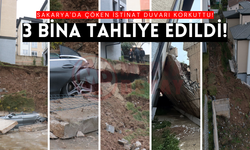 Sakarya'da çöken istinat duvarı korkuttu!