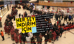İndirim için geceden çadır kurup yağmur altında beklediler!
