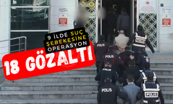 9 ilde suç şebekesine operasyon: 18 gözaltı!