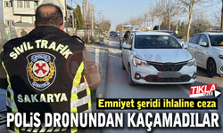 Polis dronundan kaçamadılar