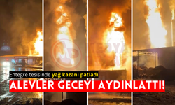 Yağ kazanı patladı: Entegre tesisi alev alev yandı