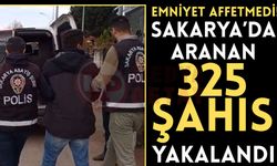 Sakarya emniyeti bir ayda aranan 325 şahsı yakaladı