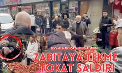 Zabıtaya tekme tokat saldırı