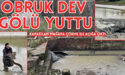 Obruk, dev gölü yuttu