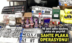 Sahte plaka operasyonu!