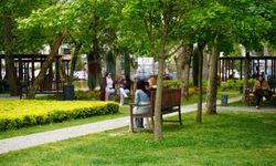 Güneşli havayı fırsat bilen vatandaşlar park ve caddelere akın etti