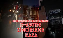 D-650'de zincirleme kaza: Yol kapandı!