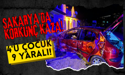 Sakarya'da korkunç kaza: 4'ü çocuk 9 yaralı!