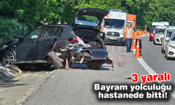 Bayram yolculuğu hastanede bitti! 3 yaralı