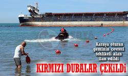 Karaya oturan geminin çevresi tehlikeli alan ilan edildi