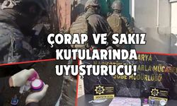 Çoraplara ve sakız kutularına sakladıkları uyuşturucuyu ekipler buldu