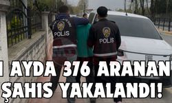 1 ayda 376 aranan şahıs yakalandı!