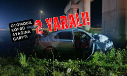 Otomobil köprü ayağına çarptı: 2 Yaralı