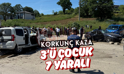 Korkunç kaza: 3'ü çocuk 7 yaralı!