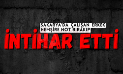 Erkek hemşire not bırakıp intihar etti