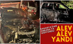 Sakarya'dan Ankara'ya gidiyordu: Alev alev yandı