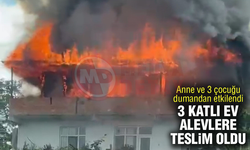 3 Katlı ev alevlere teslim oldu
