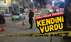 Aracından inerken kendini vurdu!